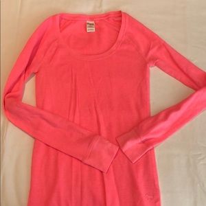PINK long sleeve lightweight thermal shirt